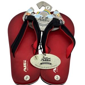 Air Balance Kids Flip Flop Sandals Red Black ABS4082Y Size 1 NEW